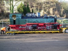 Noch auf dem LKW der Firma Hack